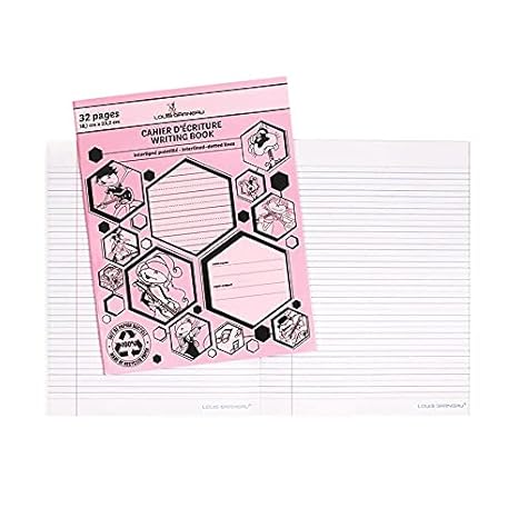 Louis Garneau Interligned - Dotted Lines Small Exercise Book, 7 x 9" 32 Pages, LG10PK, 1-Each