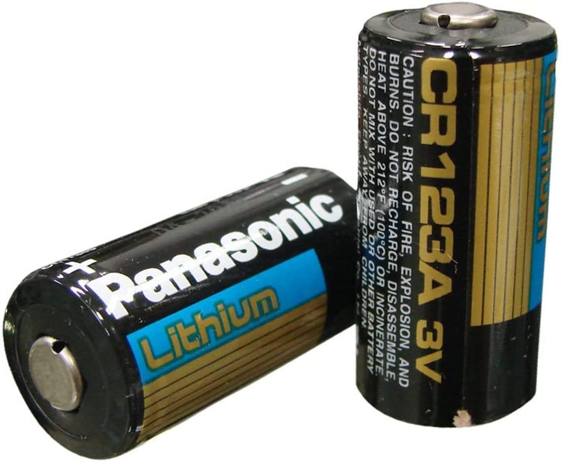 2PC Panasonic CR123A 3 Volt Photo Lithium Battery, CR-123APA/B, CR123,123A