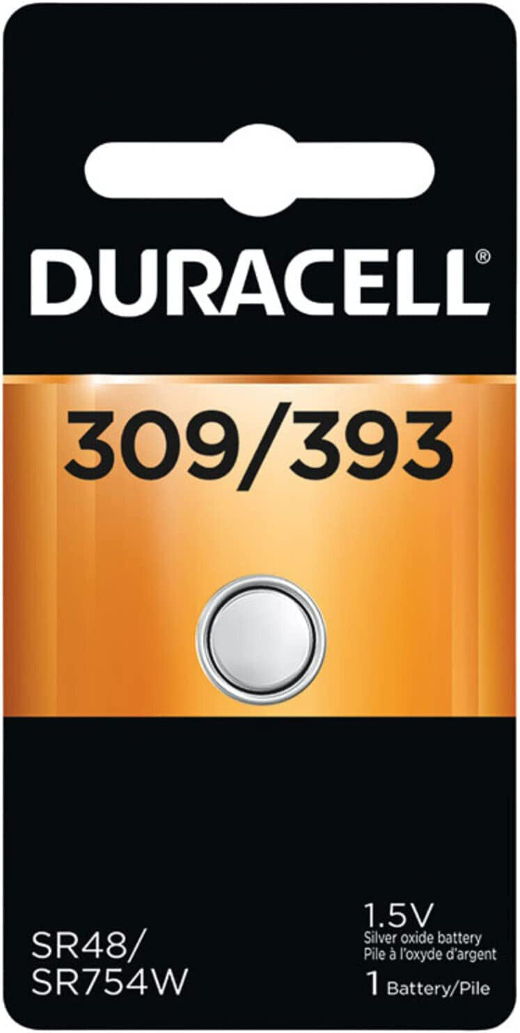 Pile pour montre/calculatrice Duracell Silver Oxide 1,5 V 393 309 SR754W SR48 393/309 