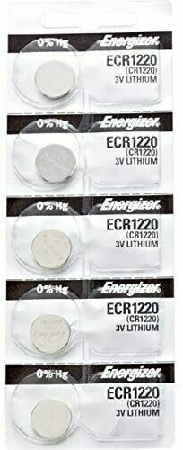 5PC Energizer CR1220 3V Lithium ECR1220 Coin Cell Battery ECR1220 Remote Key